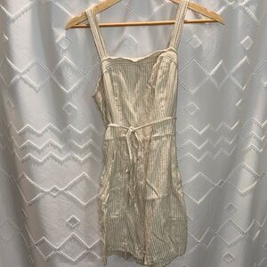 Cream pinstripe romper